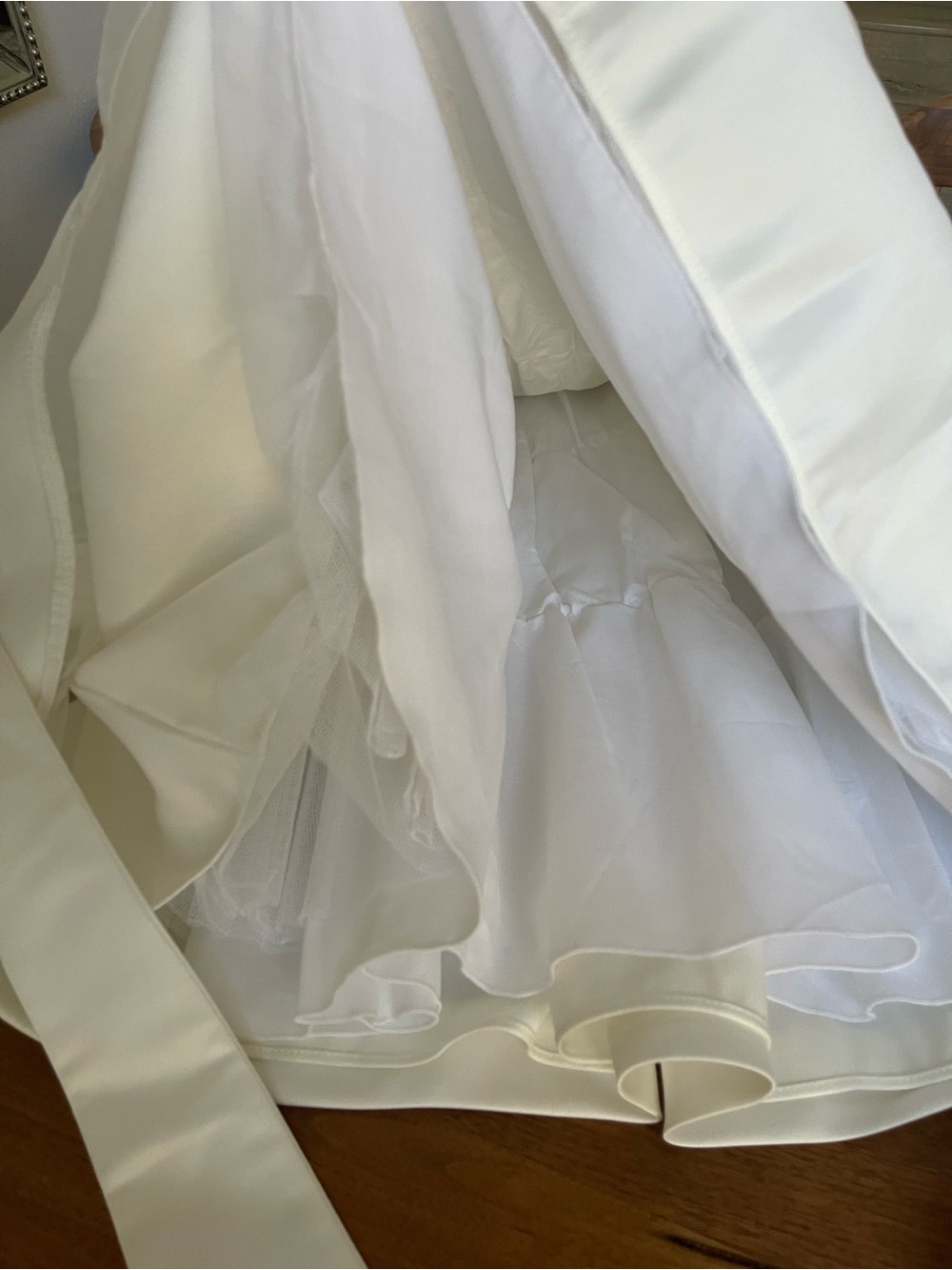 Cinderella Ivory Quilted Bodice Flower Accent Dress - Picture 8 of 9